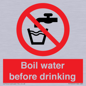 Boil water before drinking